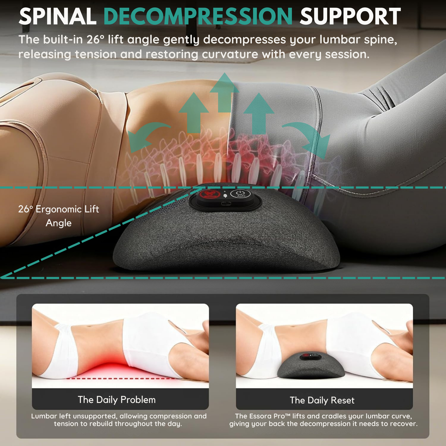 Essora Pro™ Lumbar Massage Pillow